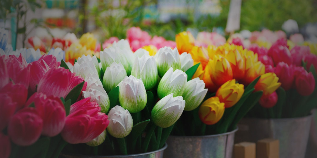 Fake tulip flowers